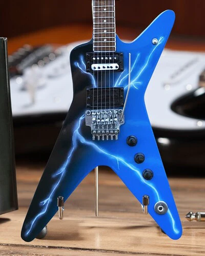 Axe Heaven Dimebag Darrell Dean From Hell Lightning Bolt Mini Guitar Replica DD-004 - Image 2