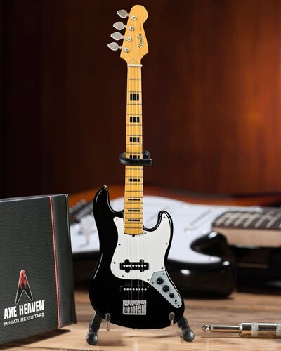 Axe Heaven Geddy Lee Fender Jazz Bass Black Inlays Mini Guitar FJ-003 - Image 2