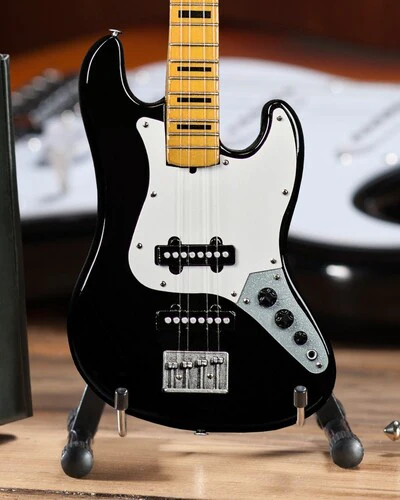 Axe Heaven Geddy Lee Fender Jazz Bass Black Inlays Mini Guitar FJ-003 - Image 3