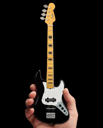 Axe Heaven Geddy Lee Fender Jazz Bass Black Inlays Mini Guitar FJ-003 - Image 4