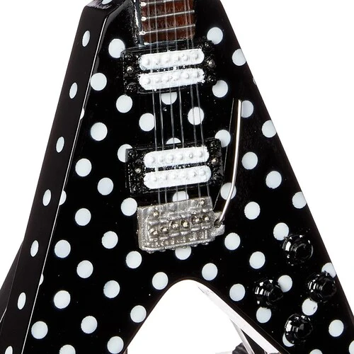 Axe Heaven Harpoon Polka Dot V Mini Guitar Replica RR-108 - Image 5