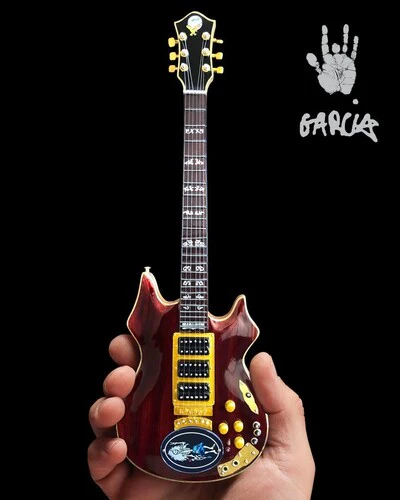 Axe Heaven Jerry Garcia Rosebud Tribute Mini Guitar Replica Officially Licensed JG-149 - Image 2