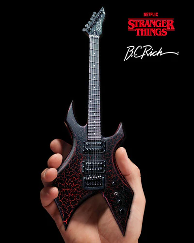 Axe Heaven Official Netflix Stranger Things Eddie's Guitar BC Rich NJ Warlock Mini Guitar Replica BC-580 - Image 2