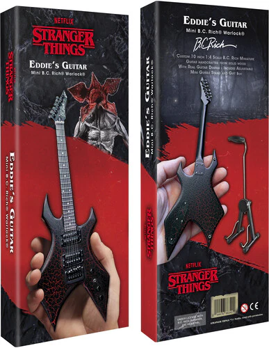 Axe Heaven Official Netflix Stranger Things Eddie's Guitar BC Rich NJ Warlock Mini Guitar Replica BC-580 - Image 4