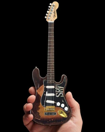 Axe Heaven Stevie Ray Vaughan Fender Stratocaster Distressed SRV Custom Mini Guitar Replica SRV-040 - Image 4