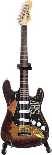 Axe Heaven Stevie Ray Vaughan Fender Stratocaster Distressed SRV Custom Mini Guitar Replica SRV-040 - Image 5