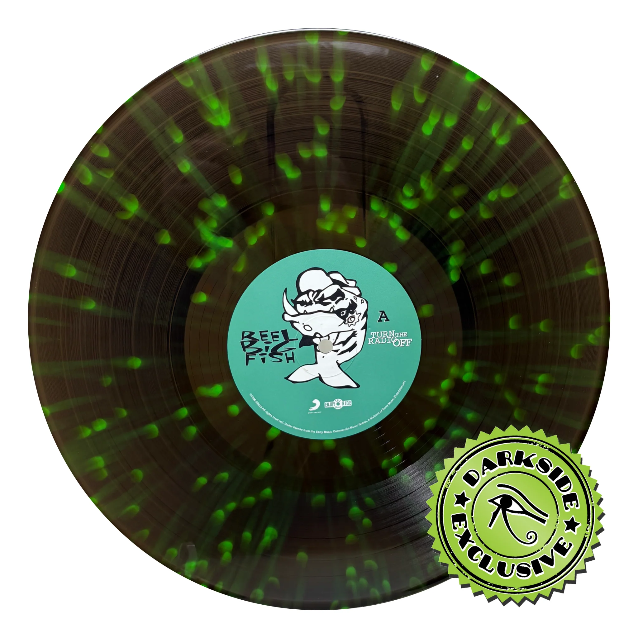 Reel Big Fish- Turn The Radio Off (Darkside Exclusive Black Ice w/ Neon Green Splatter Vinyl) - Image 3