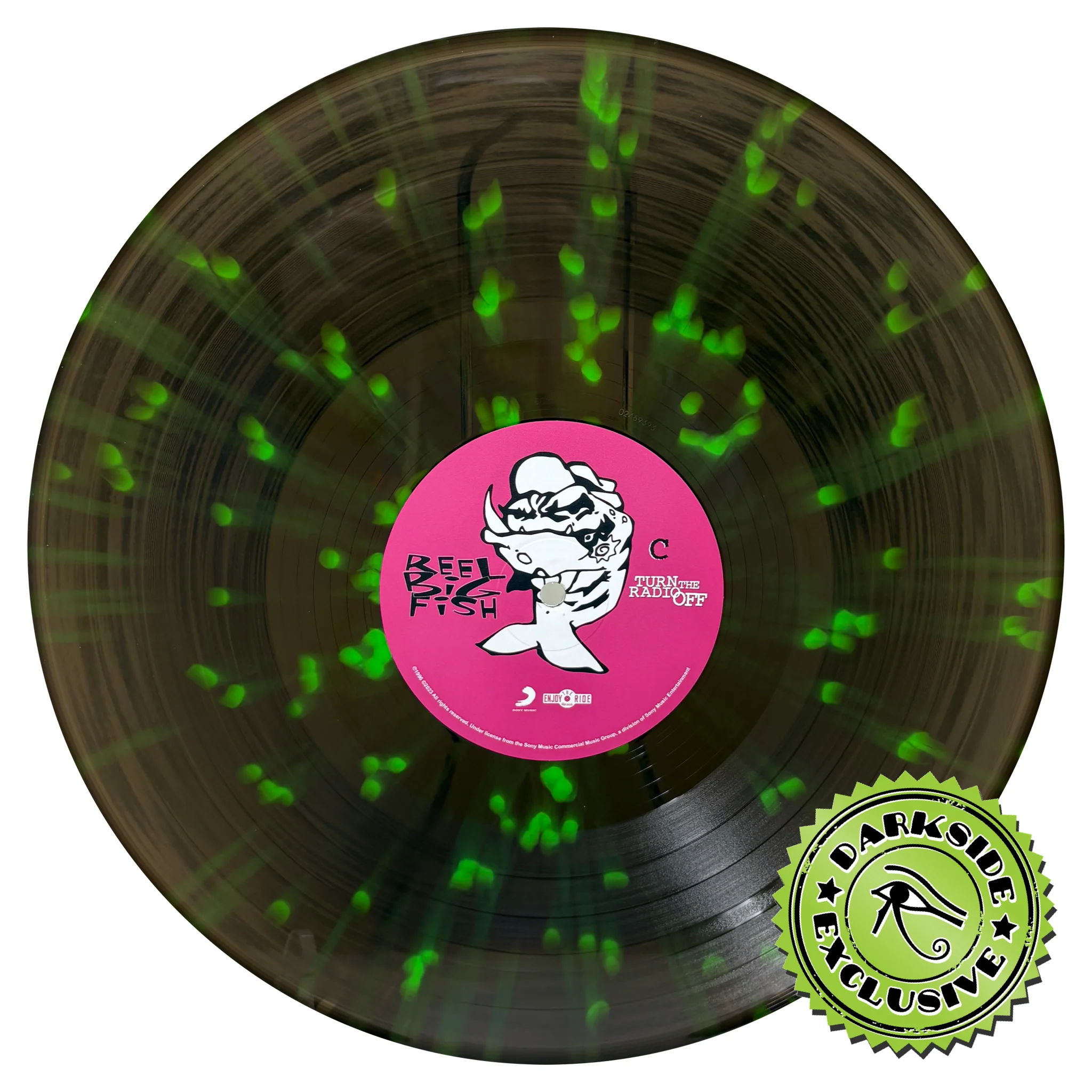 Reel Big Fish- Turn The Radio Off (Darkside Exclusive Black Ice w/ Neon Green Splatter Vinyl) - Image 4