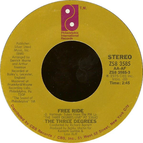 Three Degrees- Free Ride / Loving Cup